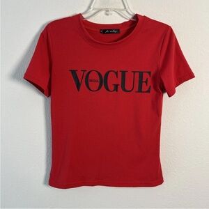 Vogue Seoul Korea Women’s Size Small Red Short Sleeve T-Shirt FV Relay